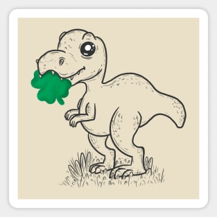 Shamrock dino st patricks day Magnet